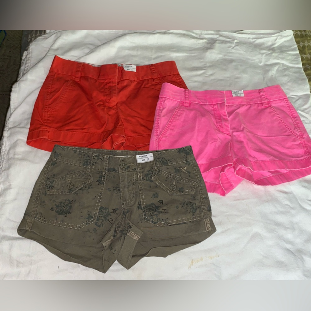 3 pairs of shorts size 0